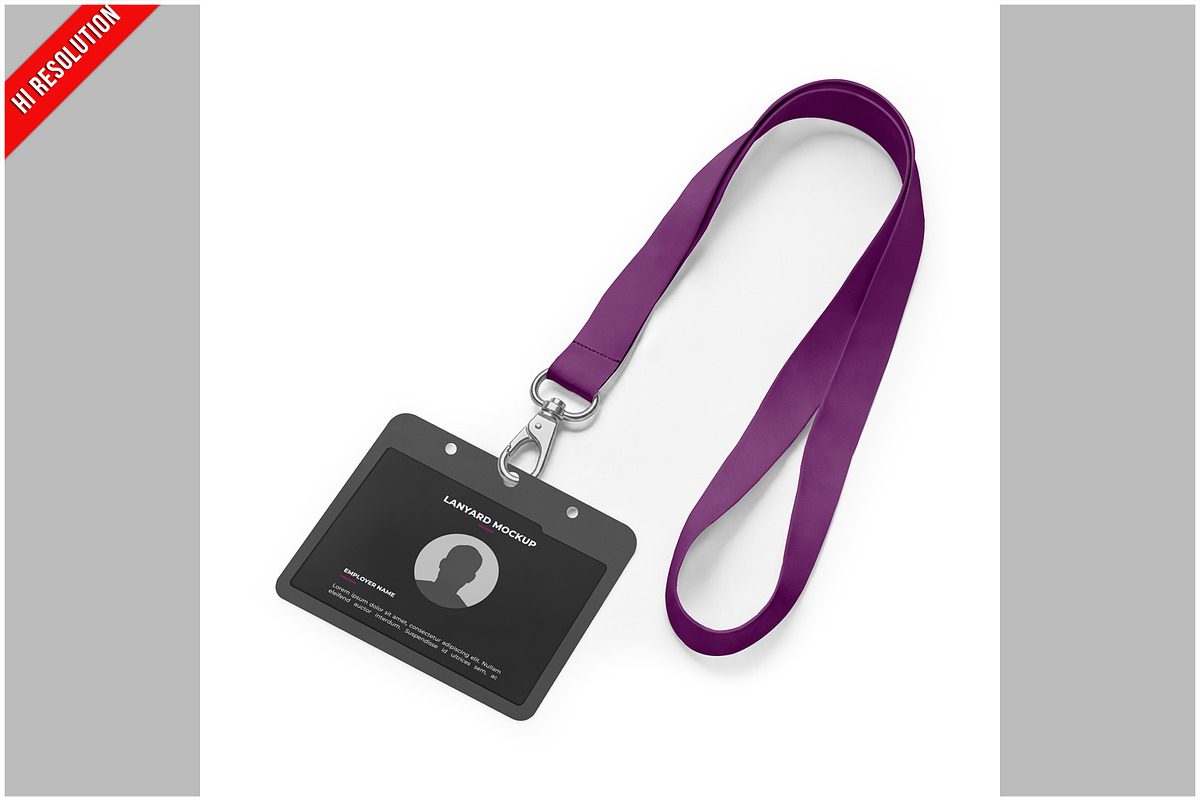Dual Clip Lanyard Mockup, a Product Mockup by Bruno's Shop (Photo 1 of 3)