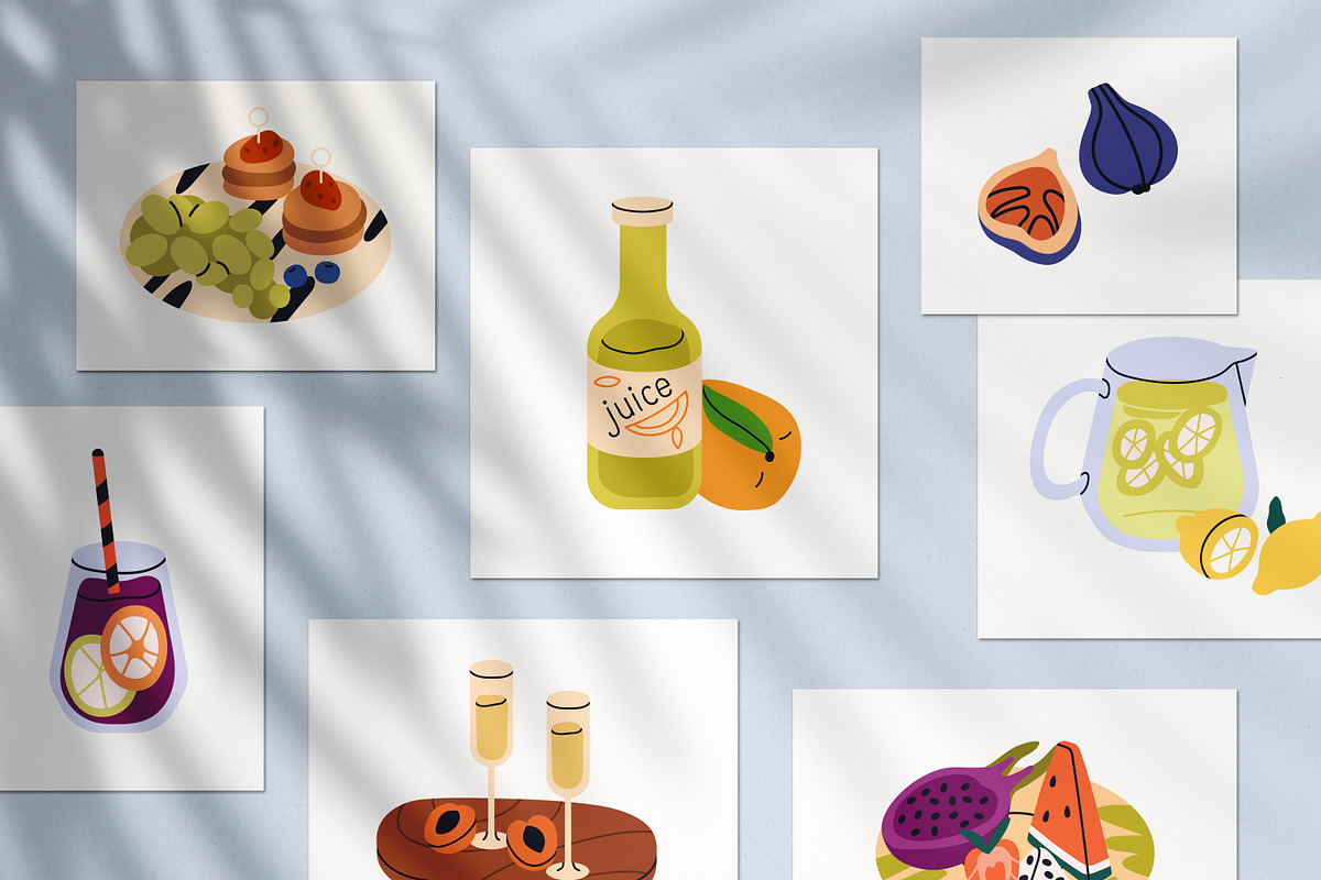 Food & drinks for summer picnic set, a Food Illustration by Good Studio (Photo 4 of 4)