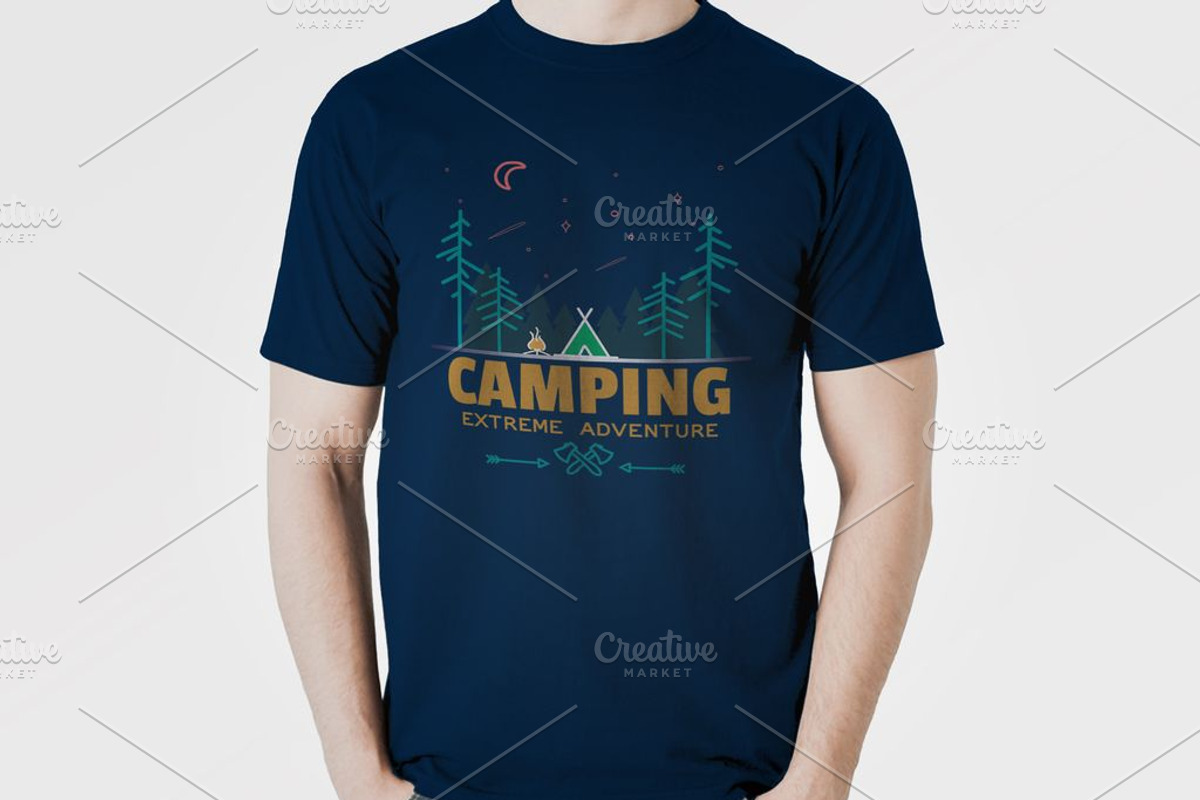 Outline Camping Labels + Elements, a Background Graphic by 2dvillShop (Photo 4 of 13)