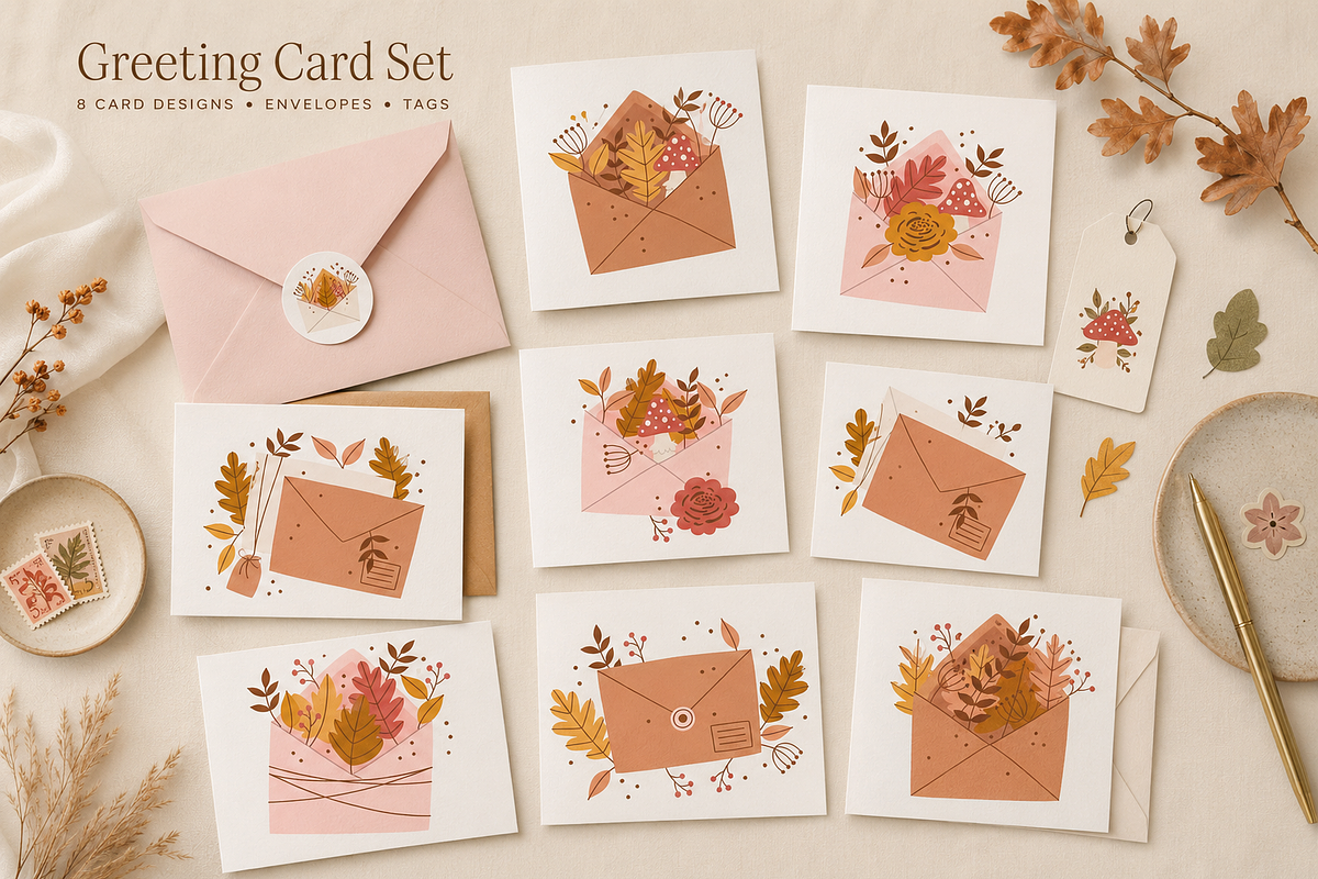 Whimsical Autumn Collection, a Seasonal Illustration by Anna Studio (Photo 2 of 12)