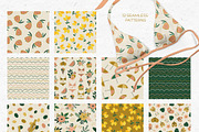 Summer pattern & clipart, a Background Graphic by Cozy pattern shop (Thumbnail 3 of 6)