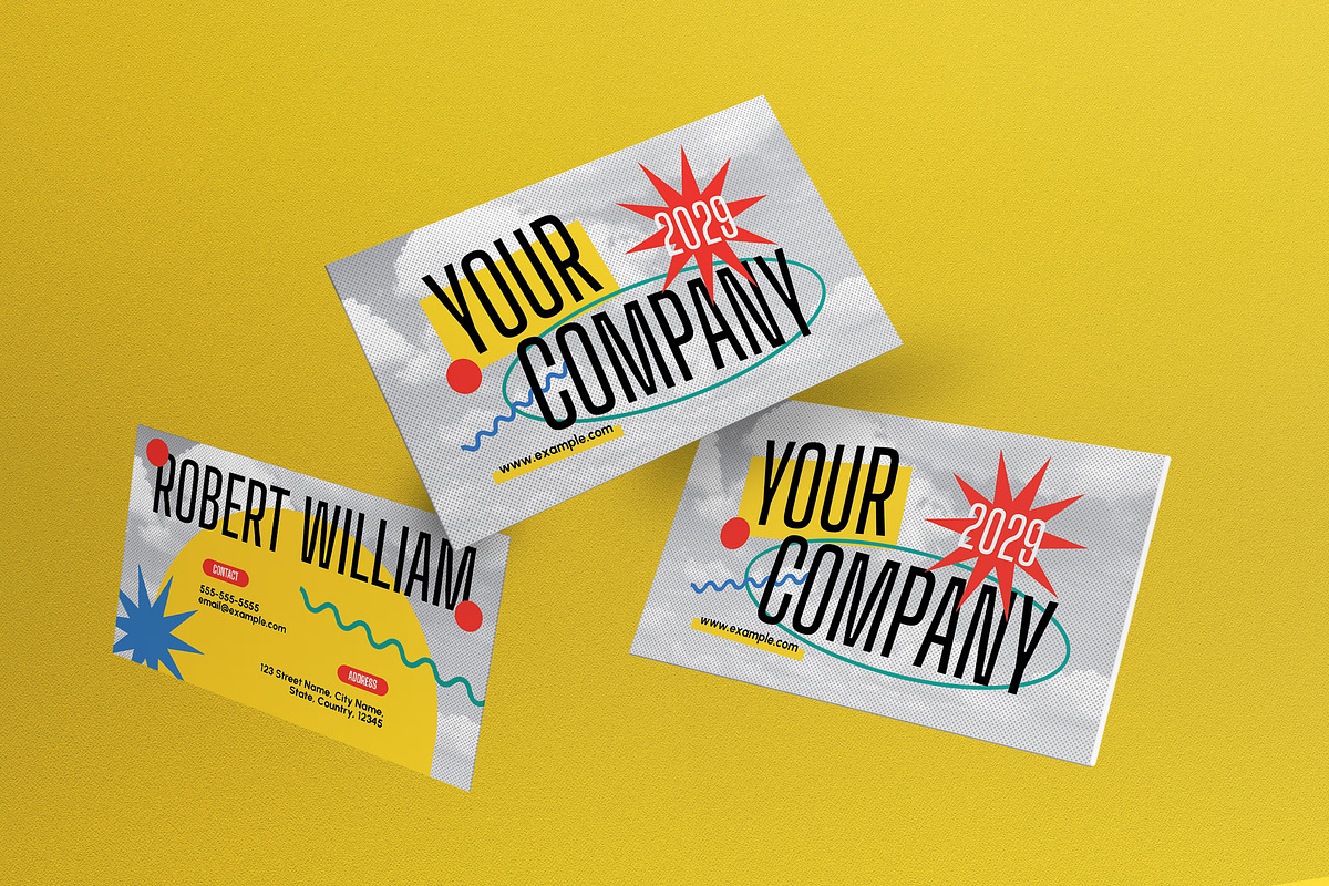 Gray Maximalism Business Card, a Business Card Template by graphicook (Photo 1 of 3)