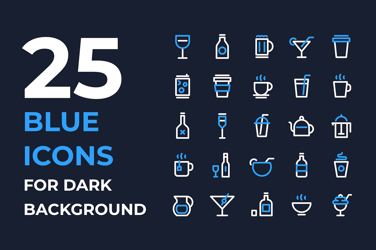 Drink Icons, an Outline Icon by Ruslan Babkin (Photo 7 of 11)