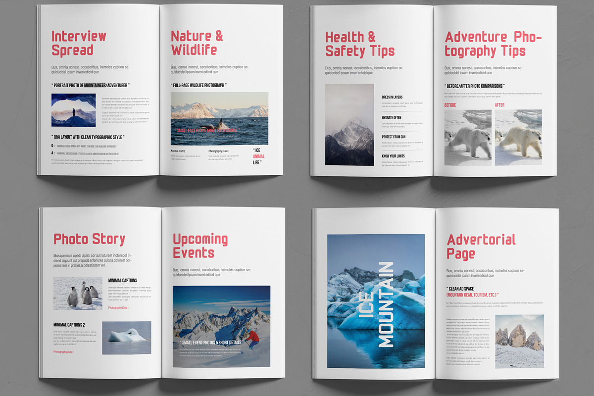 Ice Mountain Magazine Design preview 3