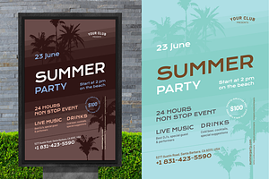 Summer Event Poster Template #4, a Flyer Template by Danil Polshin