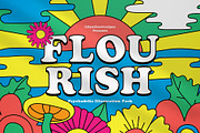 Flourish Psychedelia Illustration, an Illustration by lilyshop (Thumbnail 1 of 3)