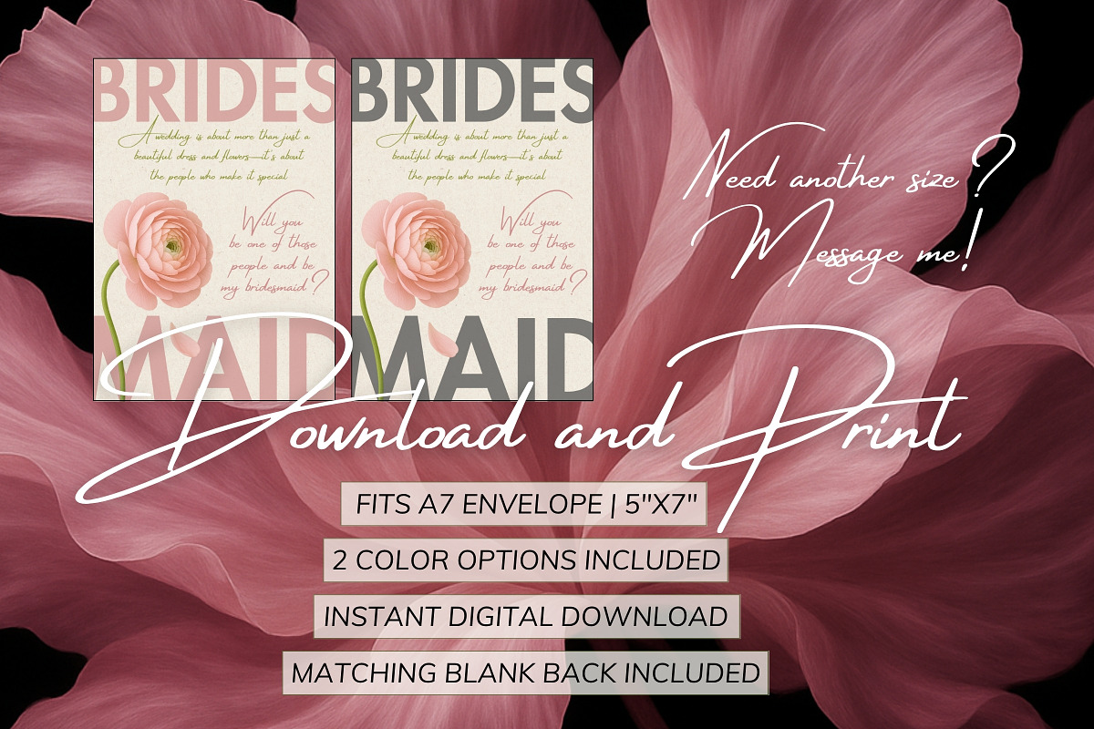 Bridesmaid Proposal Card, an Invitation Template by TrendyliciousStore (Photo 4 of 6)