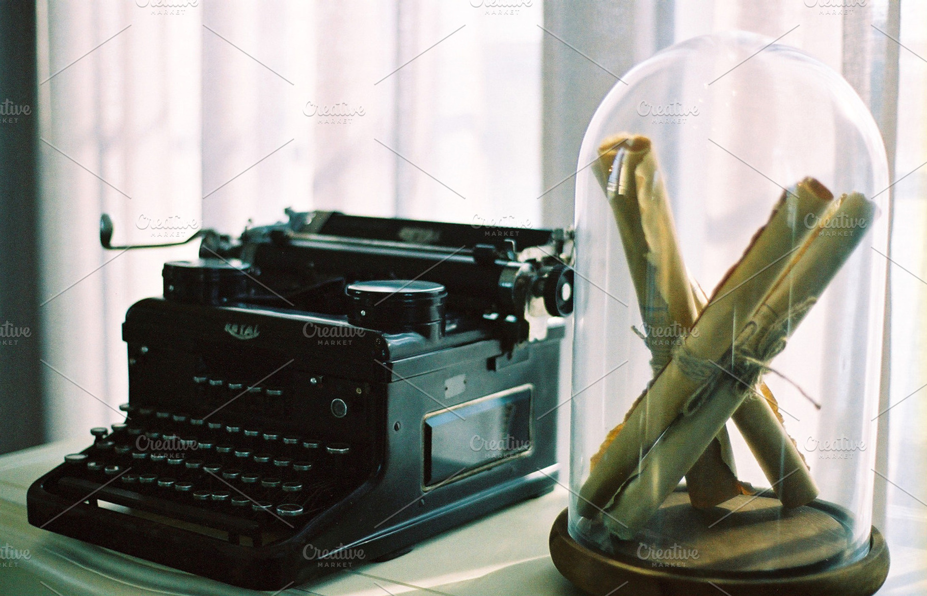 Retro Typewriter And Letter
