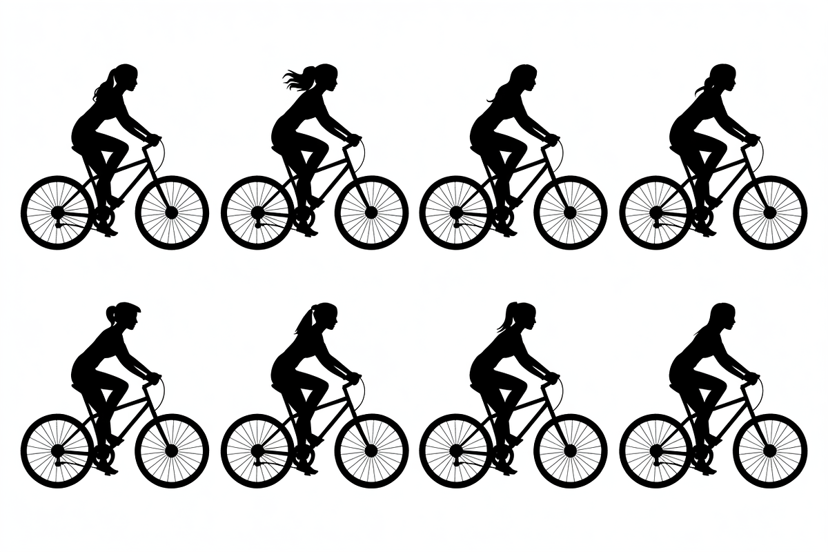 Woman Cyclists on Road Bikes, an Illustration by Amazin_art (Photo 4 of 9)