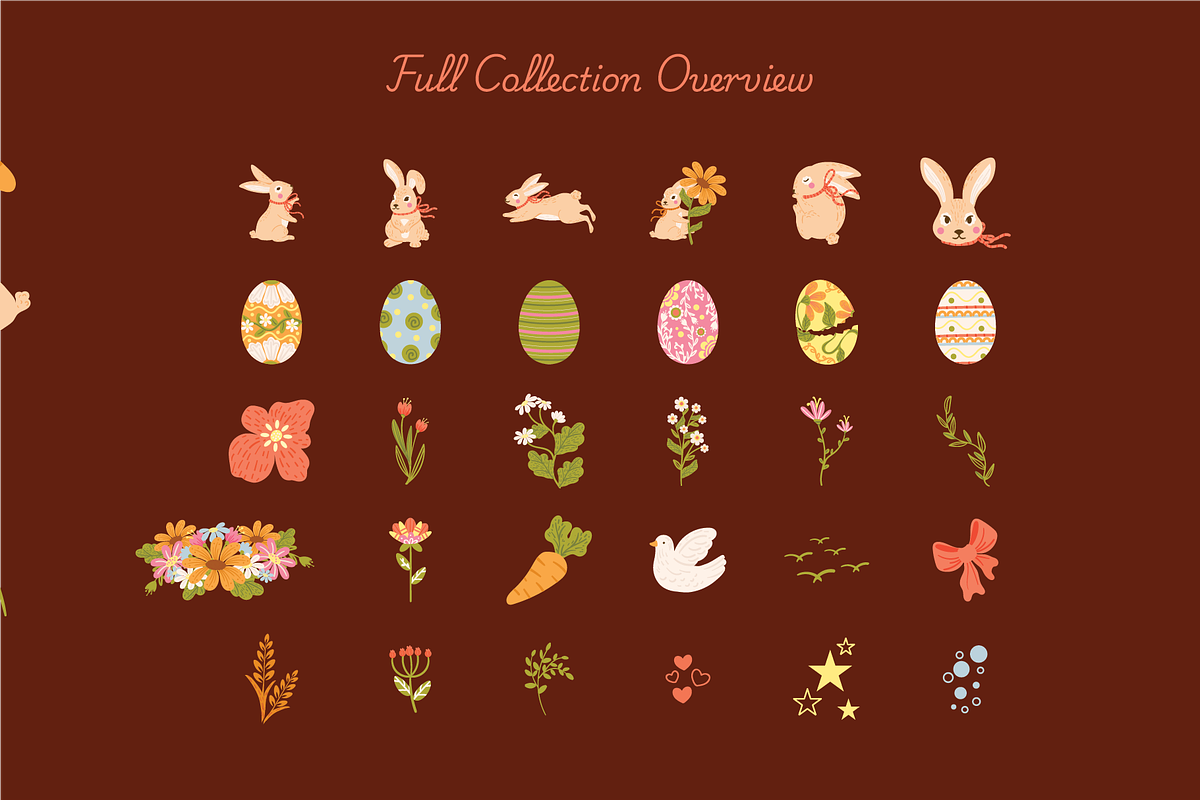 Folk Easter Spring Collection Set, a Seasonal Illustration by Invisual Studio (Photo 2 of 11)