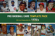 1970's Pro Baseball Card Templates, a Card Template by Chris Weibring (Thumbnail 1 of 11)