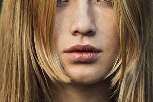 portrait of long-haired girl