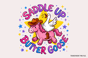 Saddle Up Buttergoose PNG