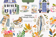 autumn clipart cozy cottage png, a Decorative Illustration by Patishop Art (Thumbnail 2 of 8)