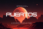 Puertos - Geometric Futuristic Font, a Sans Serif Font by fluffstudio (Thumbnail 1 of 10)