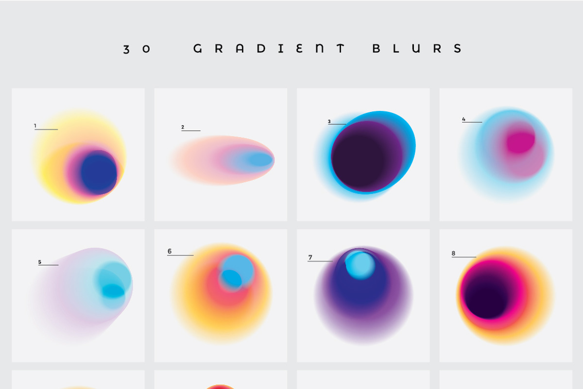 Vibrant gradient blurs, a Texture Graphic by Polar Vectors (Photo 10 of 11)