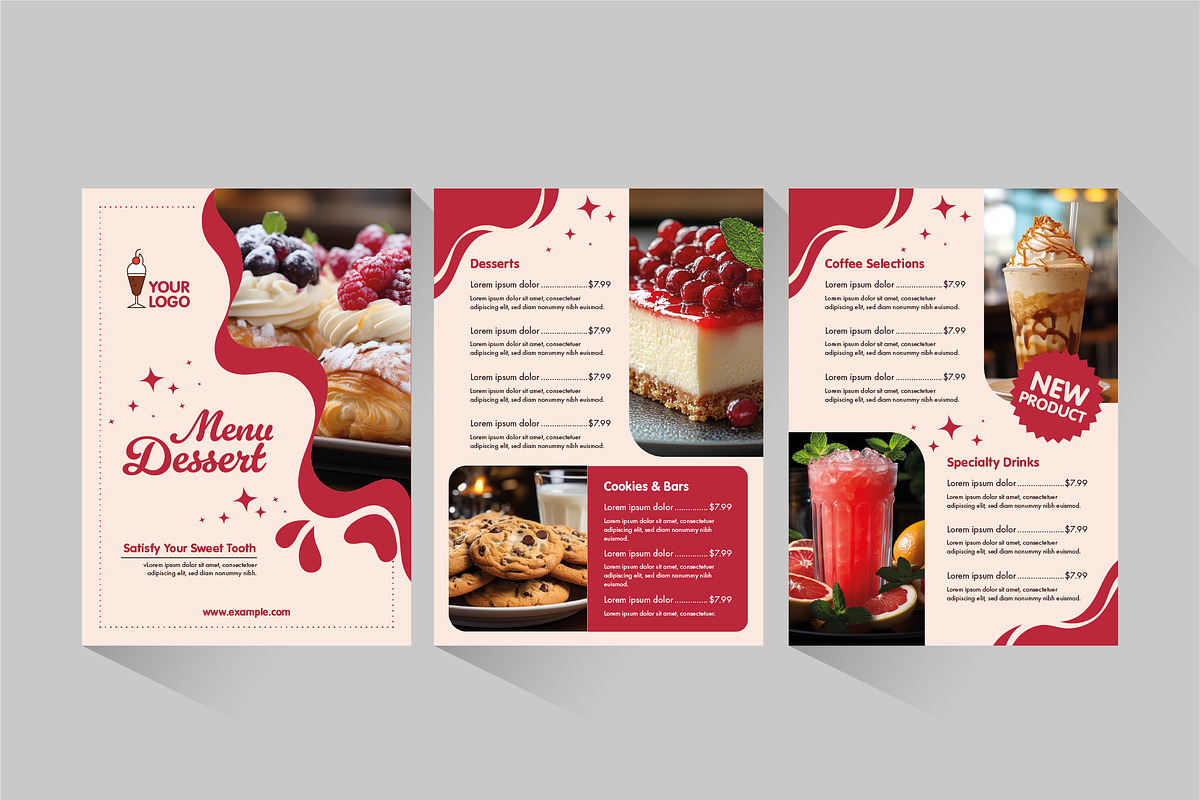 Sweet Dessert Food Menu