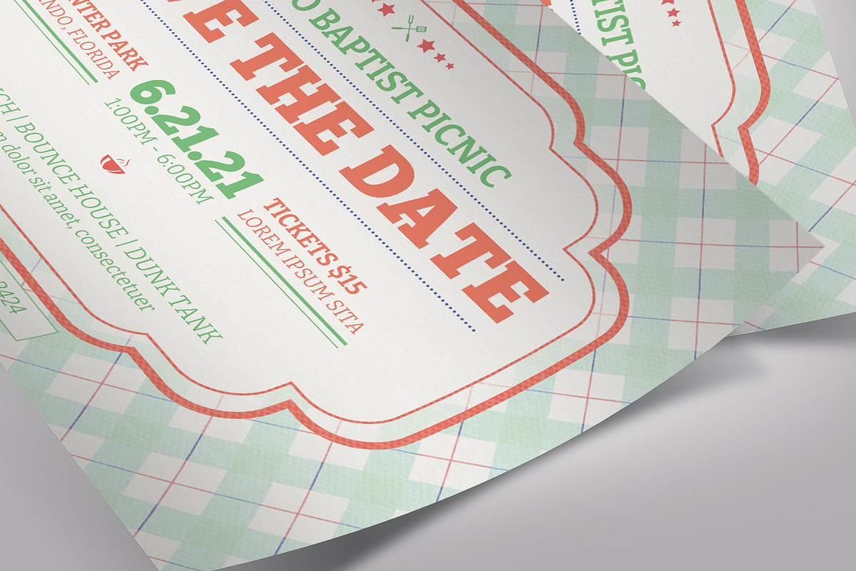 Church Picnic Flyer Word Publisher, a Flyer Template by Four C Graphic (Photo 7 of 10)