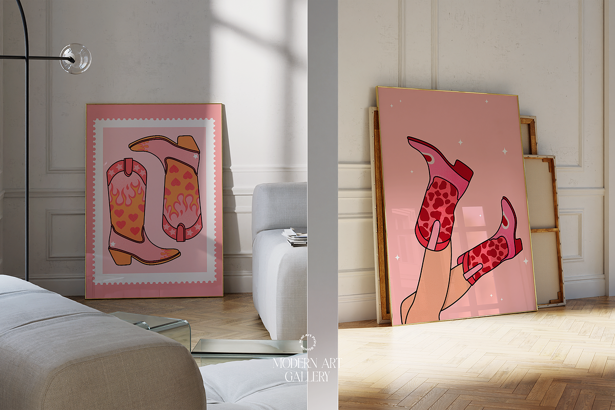 Modern Art Gallery 4, a Graphic by Wall Art Print Studio (Photo 16 of 18)