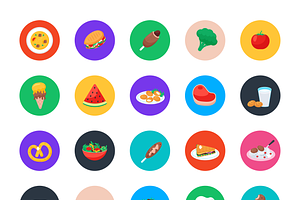 Flat Food Icons