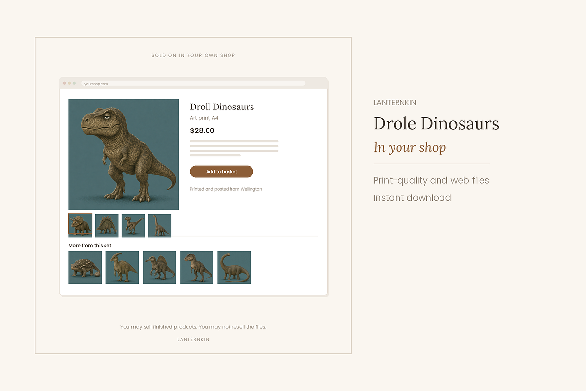 Funny Dinosaur Clip Art, Set of 20, an Animal Illustration by LanternkinStudio (Photo 5 of 13)