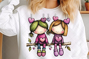 Couple Hand Drawn Valentine Clipart, an Illustration by SinaCreation (Thumbnail 5 of 7)