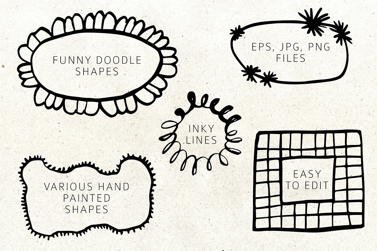 INKED FRAMES freehand doodle vector, an Object Graphic by Lena Nikolaeva (Photo 3 of 12)