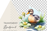 One lucky duck, duck in puddle, an Animal Illustration by Invite to Clipart (Thumbnail 4 of 4)