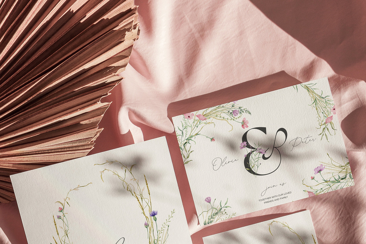 Watercolor wildflower clipart bundle, an Illustration by CarmineType (Photo 7 of 13)