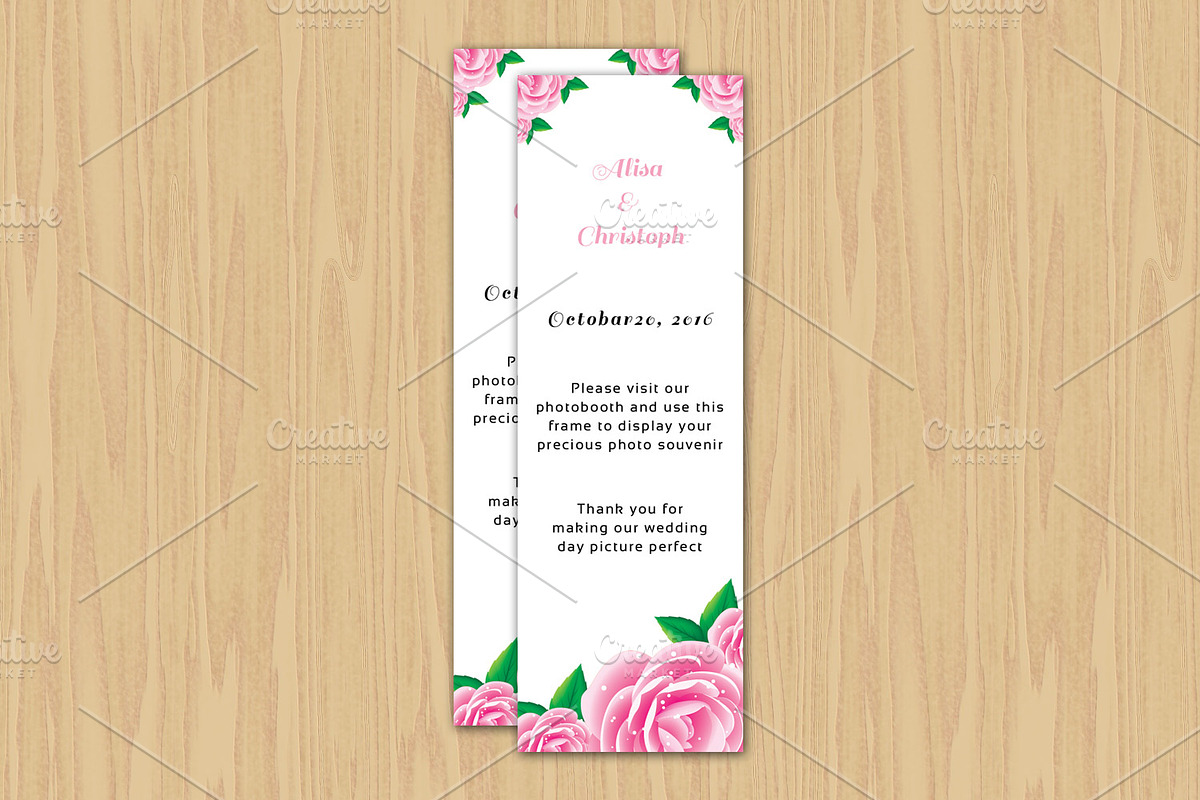 Photo Booth Place Card Template, a Card Template by retrographix (Photo 1 of 3)