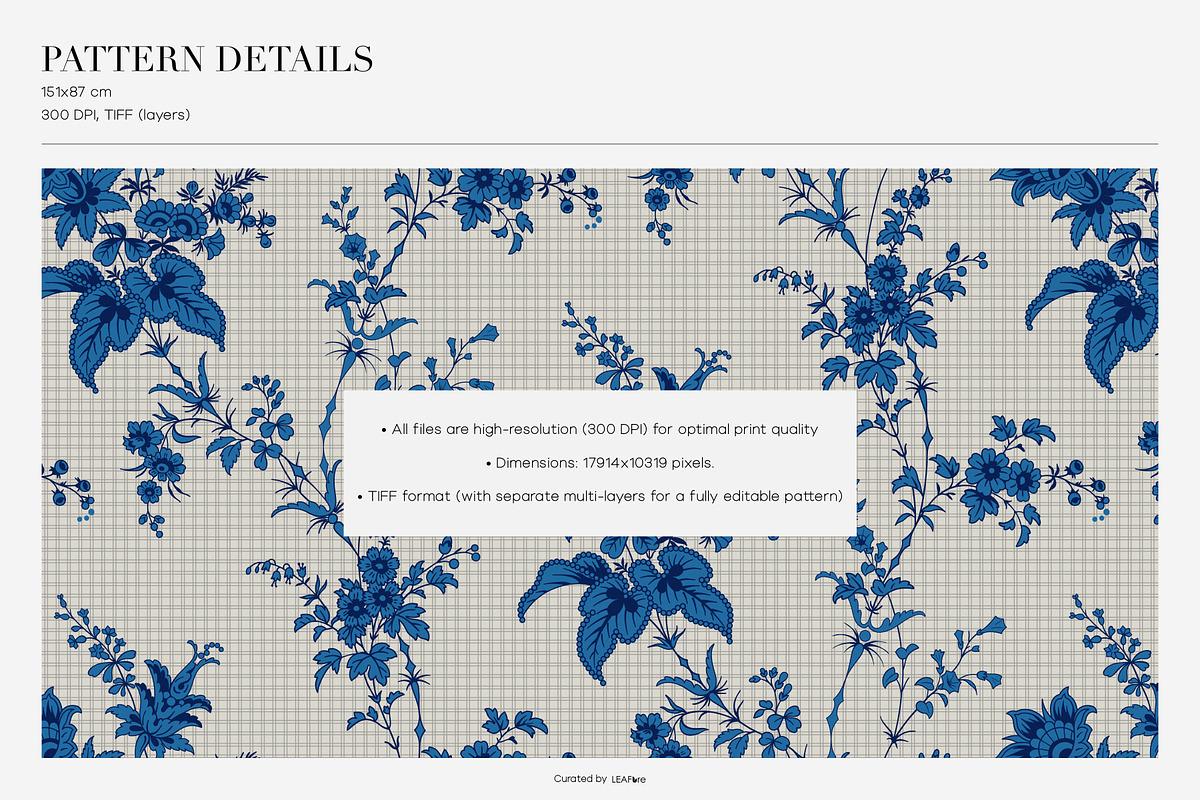 Traditional Royal Delft Prints, a Pattern Graphic by LEAFure (Photo 3 of 10)