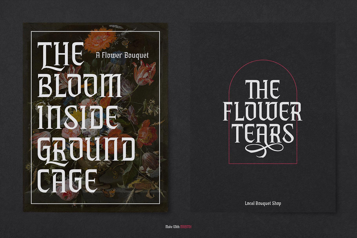 Maboth Typeface, a Blackletter Font by alit design (Photo 7 of 16)