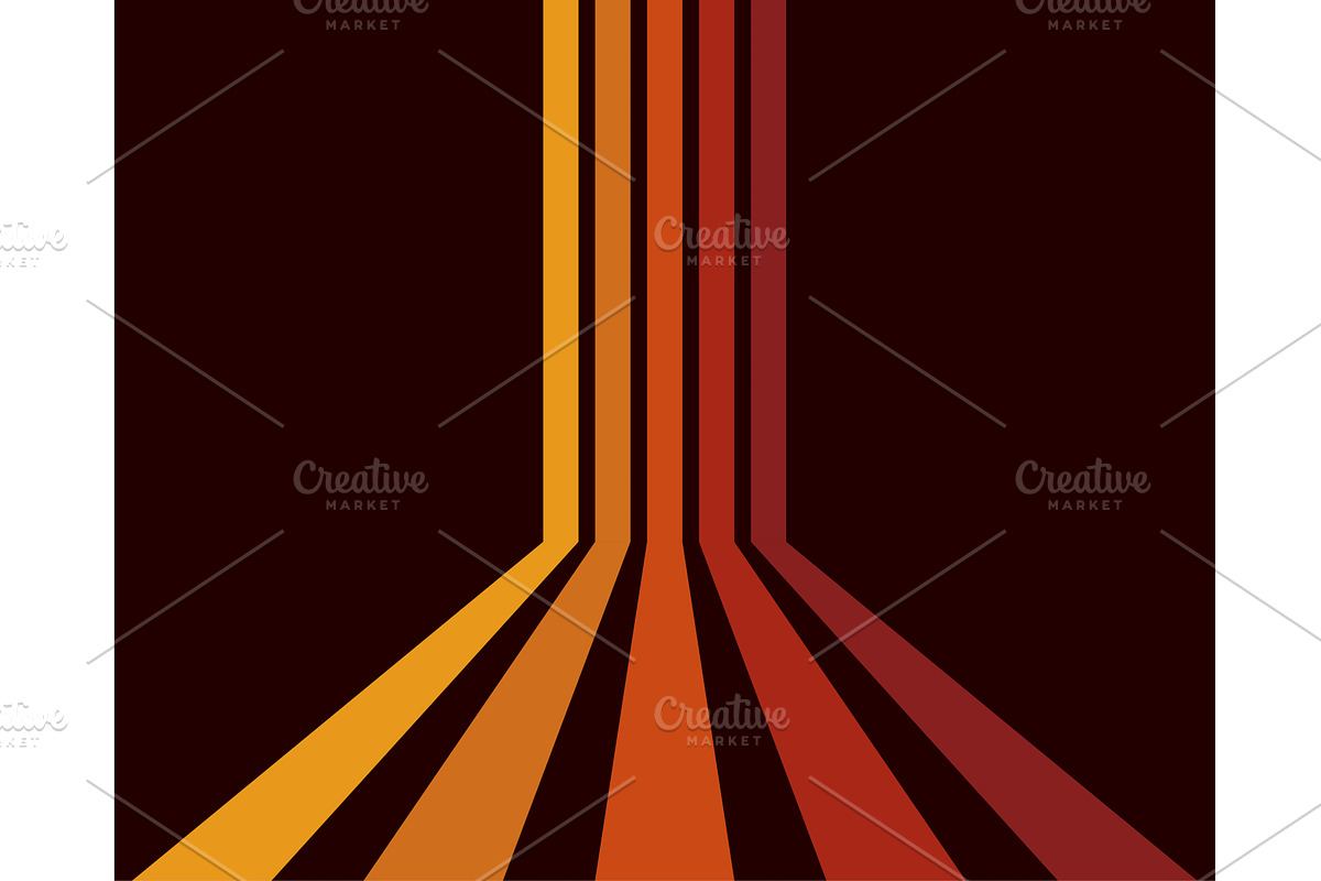 70 s Retro Seamless rainbow stripes, an Illustration by UP-Studio