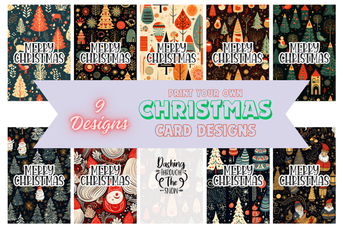 Christmas Card Design Bundle 14, a Card Template by Jay Major Designs (Photo 1 of 10)