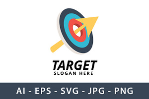Abstract Target Board with Arrow, a Branding & Logo Template by Saba Vector