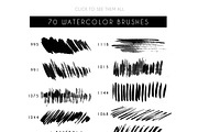 70 Patterns Watercolor Brushes, a Brush Add-On by JuliyArt (Thumbnail 3 of 6)