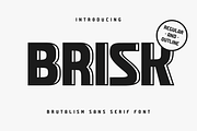 Brisk - Brutalism Sans Serif Font, a Sans Serif Font by Hamz Studio (Thumbnail 1 of 16)