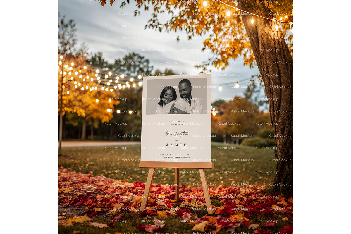 Outdoor Wedding Sign PSD Template, a Product Mockup by MockupWizard (Photo 5 of 5)