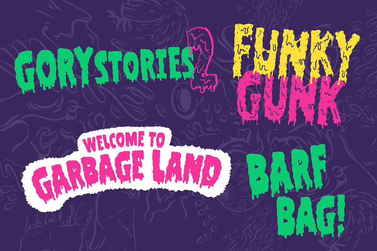 Filthy Creation Retro Slime Font, a Font by Wingsart Studio (Photo 8 of 10)