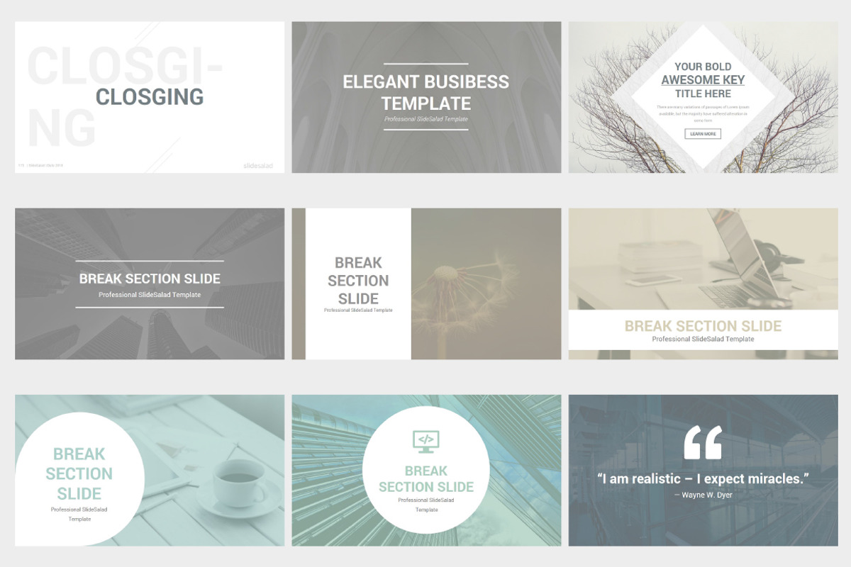 Elegant PowerPoint Template Pack, a Presentation Template by SlideSalad (Photo 24 of 25)