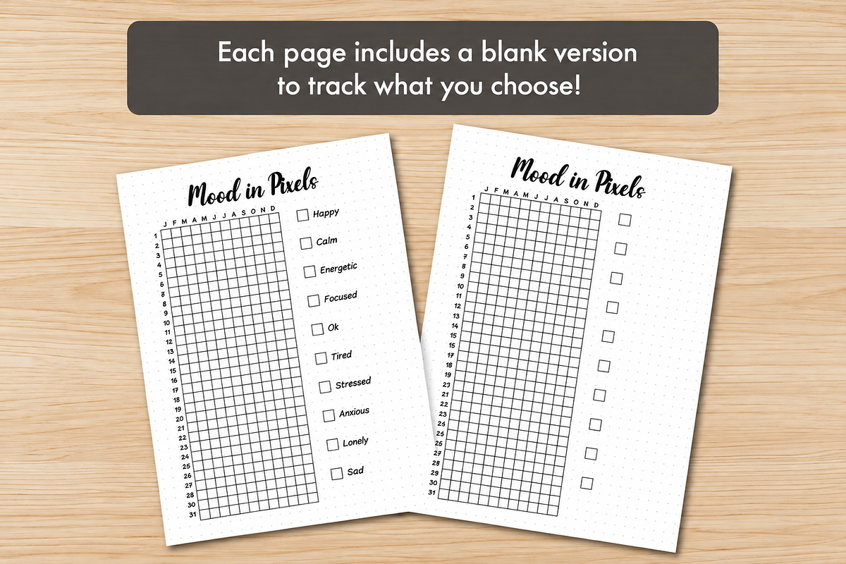 Yearly Trackers Bundle, a Stationery Template by DreamyOverlay (Photo 4 of 9)