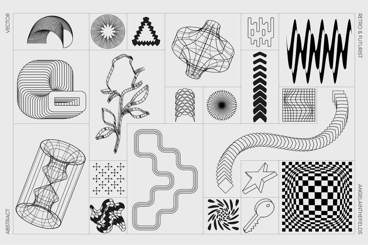 Retro Futurist Abstract Collection 2, an Object Graphic by angelainthefields (Photo 6 of 8)