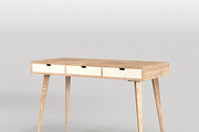 Scandinavian Desk 06, a Furniture 3D Model by maxtracing2 (Thumbnail 2 of 11)