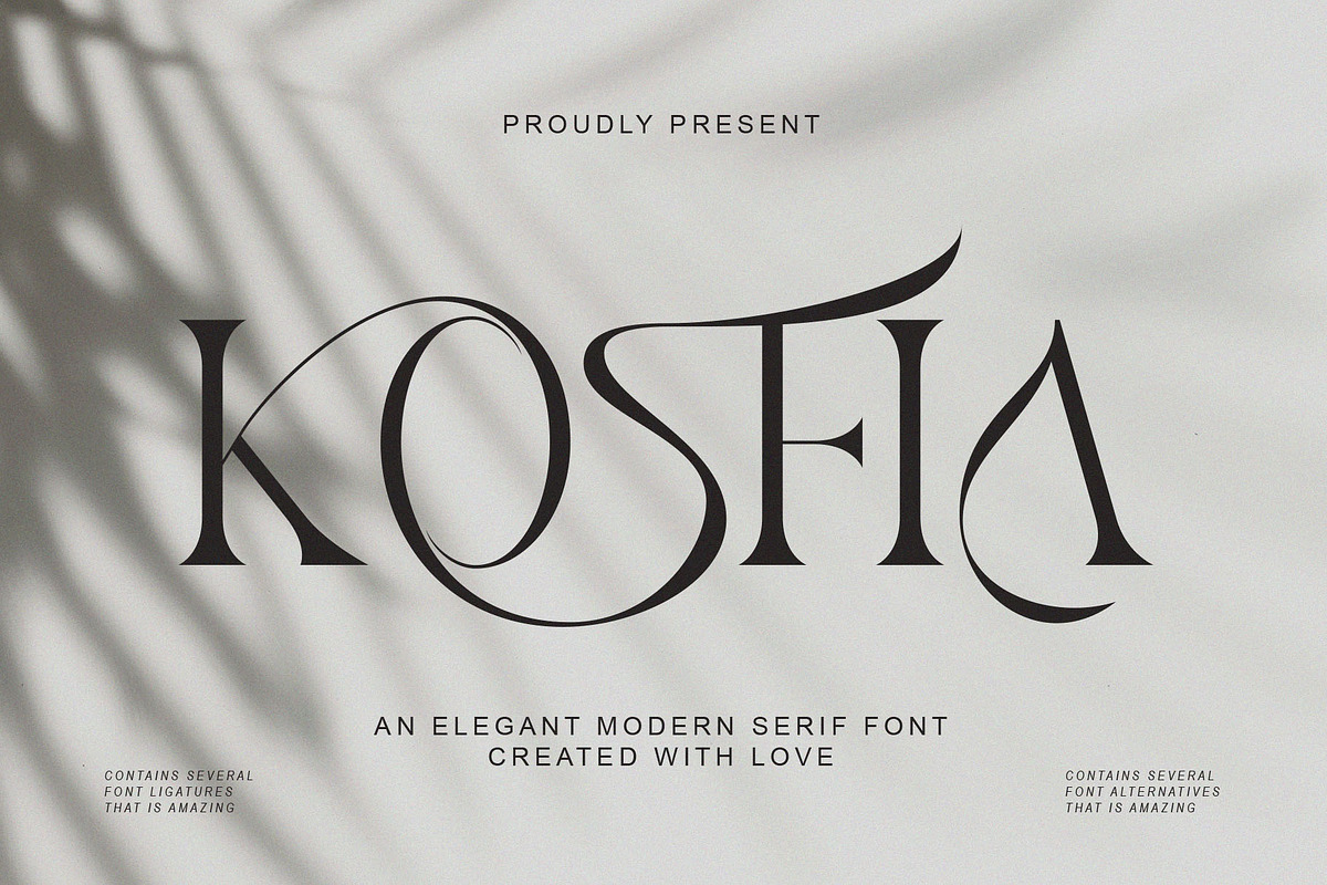 KOSFIA, a Serif Font by Muflieart (Photo 1 of 10)