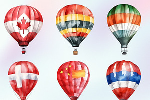 Hot Air Balloons Clipart