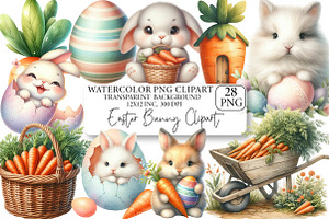 Easter Bunny Clipart, an Illustration by DreamPrint404