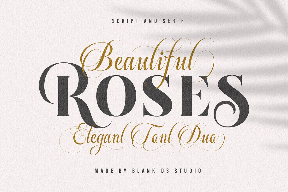 Beautiful Roses - Font Duo