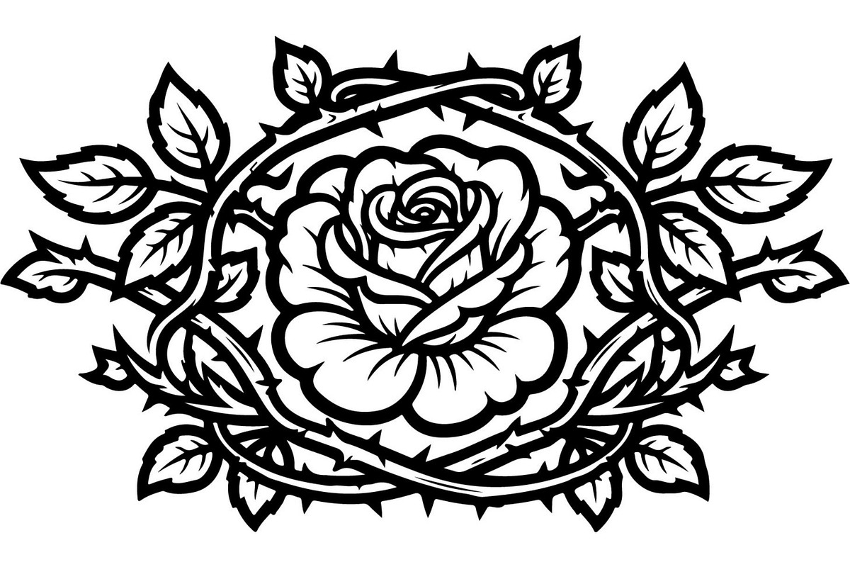 Rose Silhouette File Bundle, a Decorative Illustration by Designer_Momina (Photo 10 of 21)