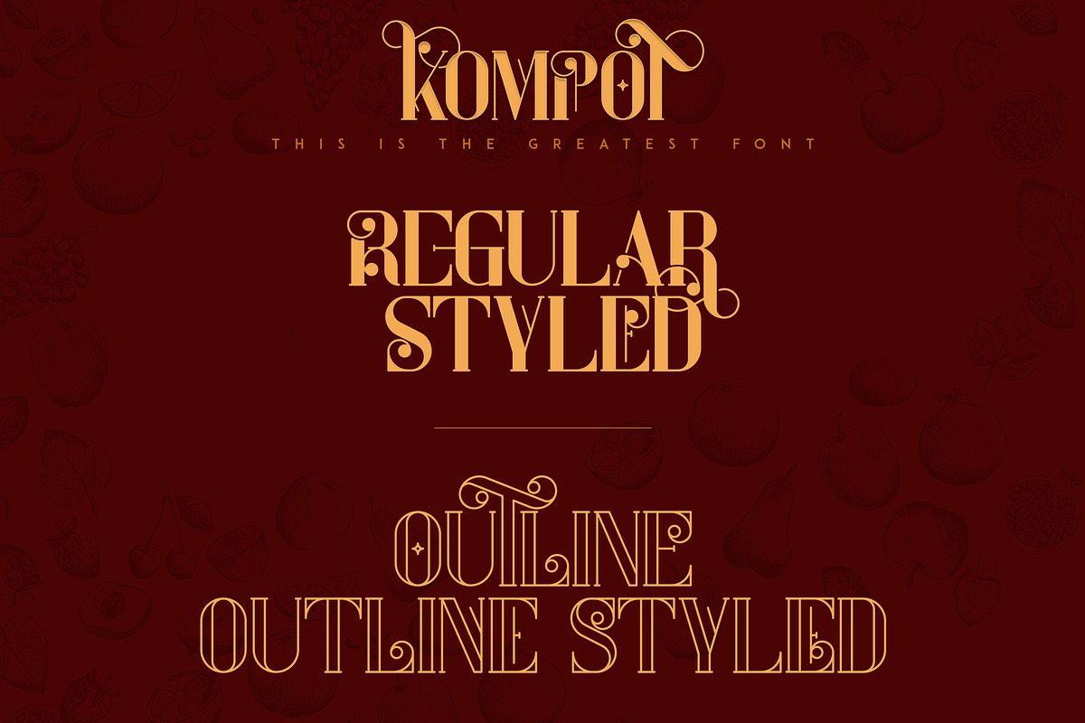 Kompot - This is the Greatest Font, a Font by VP Fonts (Photo 2 of 12)