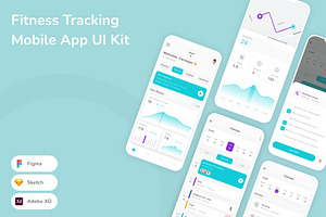 Fitness Tracking Mobile App UI Kit